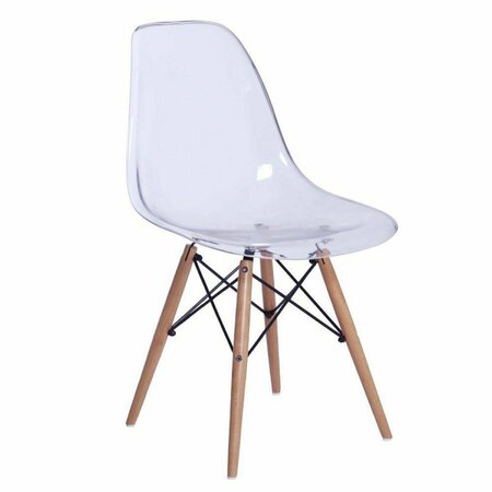 ARON LIVING Tower Woodleg Chair - Clear AL10009